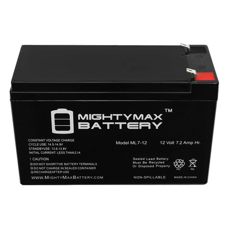 Mighty Max Battery 12V 7Ah SLA Battery Replacement for SLA12-7F - 10 Pack ML7-12MP103612512751110